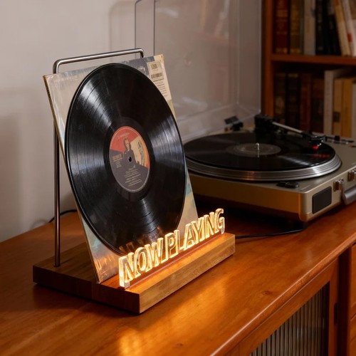 Now playing vinyl record - vinyl, stand