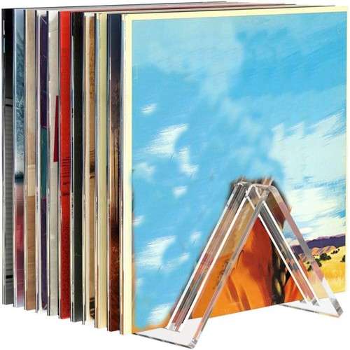 Record display rack clear - record,