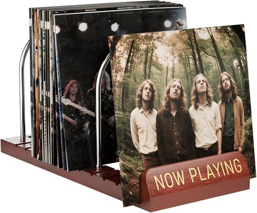 Vinyl record holder holz - vinyl,