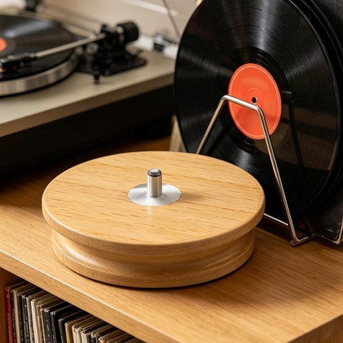 Wooden display vinyl holder - display,