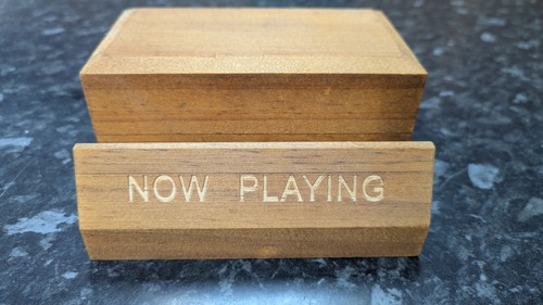 Now playing vinyl - record, stand
